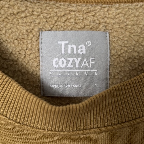 TNA cozy fleece boyfriend crew sweatshirt - Picture 3 of 5
